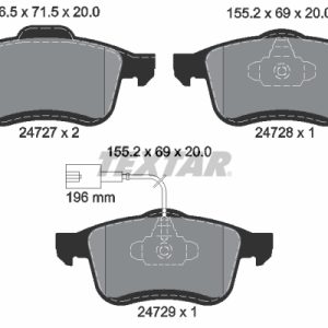 Placute frana OPEL COMBO Autoutilitara/limuzina spatioasa (X12) 1.3 CDTI (B05) diesel 90 cai TEXTAR 2472701