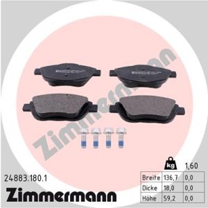 Placute frana OPEL MOKKA 1.2 (76) benzina 136 cai ZIMMERMANN 24883.180.1