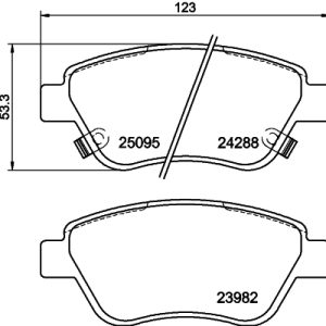 Placute frana OPEL ADAM (M13) 1.0 benzina 115 cai DON PCP1057