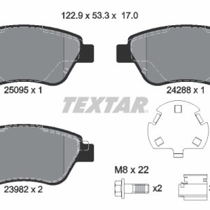 Placute frana OPEL ADAM (M13) 1.0 benzina 90 cai TEXTAR 2509501