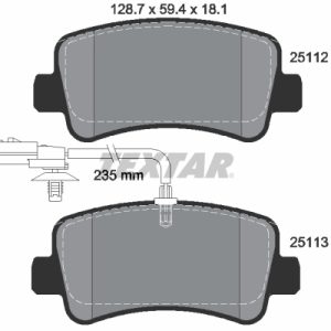 Placute frana OPEL MOVANO B bus (X62) 2.3 CDTI FWD (JV) diesel 170 cai TEXTAR 2511201