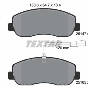 Placute frana OPEL MOVANO B bus (X62) 2.3 CDTI FWD (JV) diesel 136 cai TEXTAR 2514701