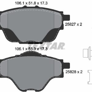 Placute frana OPEL GRANDLAND / GRANDLAND X (A18, P1UO) 1.2 (75) benzina 131 cai TEXTAR 2582701