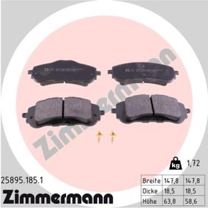 Placute frana OPEL COMBO Autoutilitara/limuzina spatioasa (K9) 1.5 D diesel 131 cai ZIMMERMANN 25895.185.1