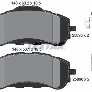Placute frana OPEL COMBO Autoutilitara/limuzina spatioasa (K9) 1.5 D diesel 76 cai TEXTAR 2589501