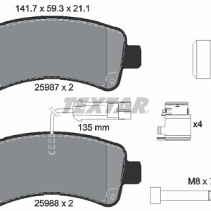 Placute frana OPEL MOVANO C platou / sasiu (U9) 2.2 D diesel 120 cai TEXTAR 2598701