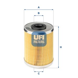 Filtru combustibil OPEL MOVANO A platou / sasiu (X70) 2.5 D (ED, HD, UD0, UD4) diesel 80 cai UFI 26.687.00