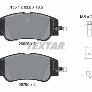 Placute frana OPEL MOKKA MOKKA-e electric 156 cai TEXTAR 2662001