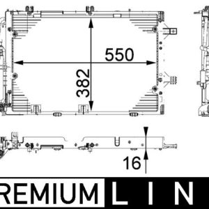 Condensator climatizare OPEL COMBO Autoutilitara/limuzina spatioasa 1.4 16V benzina 90 cai MAHLE ORIGINAL AC 335 000P