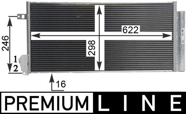 Condensator climatizare OPEL COMBO Tour (X12) 1.3 CDTI (C26, D26, E26, C05) diesel 95 cai MAHLE ORIGINAL AC 634 000P