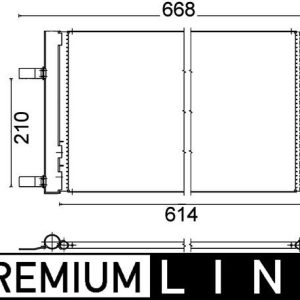 Condensator climatizare OPEL CASCADA (W13) 2.0 CDTI (67) diesel 194 cai MAHLE ORIGINAL AC 637 000P