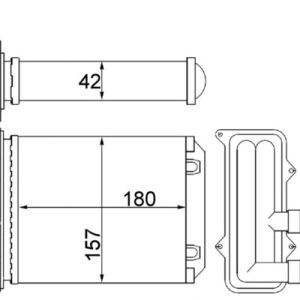 Schimbator caldura incalzire habitaclu OPEL VIVARO A platou / sasiu (X83) 1.9 Di diesel 82 cai MAHLE ORIGINAL AH 246 000S