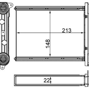 Schimbator caldura incalzire habitaclu OPEL VIVARO B platou / sasiu (X82) 1.6 CDTI (03) diesel 120 cai MAHLE ORIGINAL AH 259 000S