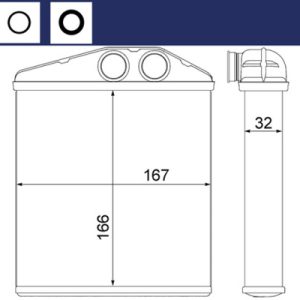 Schimbator caldura incalzire habitaclu OPEL COMBO Autoutilitara/limuzina spatioasa 1.6 CNG 16V Benzina/Gaz metan (GNC) 94 cai MAHLE ORIGINAL AH 6 000S