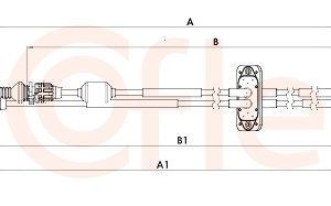 Cablu transmisie manuala OPEL VIVARO B platou / sasiu (X82) 1.6 CDTI (03) diesel 125 cai COFLE 2CB.OP005