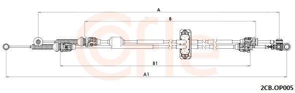 Cablu transmisie manuala OPEL VIVARO B platou / sasiu (X82) 1.6 CDTI (03) diesel 125 cai COFLE 2CB.OP005