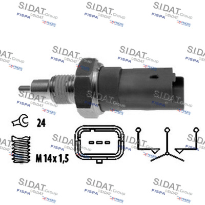 Comutator lampa marsalier OPEL MOVANO B platou / sasiu (X62) 2.3 CDTI RWD (EV, HV, UV) diesel 125 cai SIDAT 3.234200