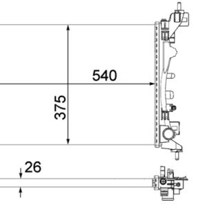 Radiator racire motor OPEL ADAM (M13) 1.4 benzina 87 cai MAHLE ORIGINAL CR 1182 000P