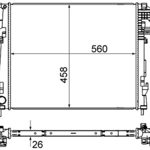 Radiator racire motor OPEL VIVARO A caroserie (X83) 2.0 CDTI (F7) diesel 90 cai MAHLE ORIGINAL CR 1237 000S