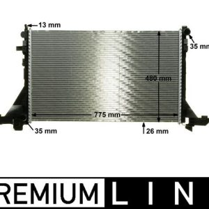 Radiator racire motor OPEL MOVANO B bus (X62) 2.3 CDTI FWD (JV) diesel 150 cai MAHLE ORIGINAL CR 1770 000P