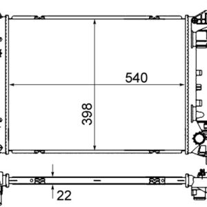 Radiator racire motor OPEL COMBO Autoutilitara/limuzina spatioasa (X12) 1.4 (B05) benzina 120 cai MAHLE ORIGINAL CR 2056 000S