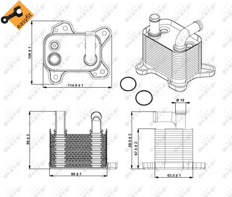 Radiator racire ulei cutie de viteze automata OPEL MOKKA / MOKKA X (J13) 1.7 CDTI (_76) diesel 131 cai NRF 31342