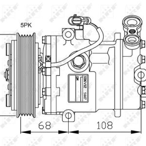 Compresor climatizare OPEL COMBO Autoutilitara/limuzina spatioasa 1.4 16V benzina 90 cai NRF 32775