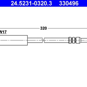Furtun frana OPEL COMBO Autoutilitara/limuzina spatioasa (71_) 1.2 benzina 45 cai ATE 24.5231-0320.3