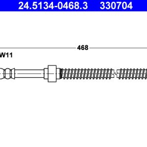 Furtun frana OPEL MOVANO A bus (X70) 2.8 DTI (JD) diesel 114 cai ATE 24.5134-0468.3