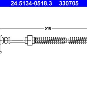 Furtun frana OPEL MOVANO A bus (X70) 1.9 DTI (JD) diesel 80 cai ATE 24.5134-0518.3