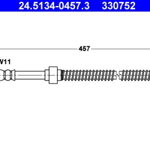 Furtun frana OPEL MOVANO A bus (X70) 1.9 DTI (JD) diesel 82 cai ATE 24.5134-0457.3