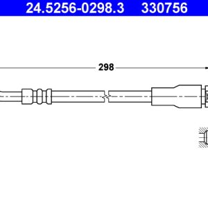Furtun frana OPEL COMBO Autoutilitara/limuzina spatioasa 1.6 CNG 16V Benzina/Gaz metan (GNC) 94 cai ATE 24.5256-0298.3