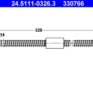 Furtun frana OPEL MOVANO A bus (X70) 2.8 DTI (JD) diesel 114 cai ATE 24.5111-0326.3