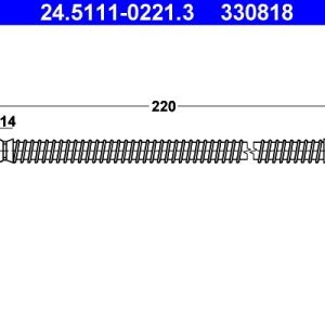 Furtun frana OPEL VIVARO A bus (X83) 2.0 CDTI (F7, J7, A07) diesel 114 cai ATE 24.5111-0221.3