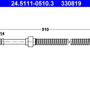 Furtun frana OPEL MOVANO A bus (X70) 1.9 DTI (JD) diesel 82 cai ATE 24.5111-0510.3