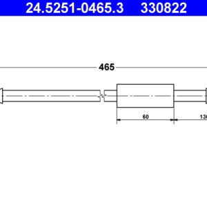 Furtun frana OPEL MOVANO A caroserie (X70) 2.5 CDTI (FD) diesel 146 cai ATE 24.5251-0465.3