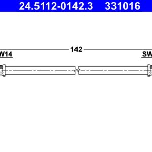 Furtun frana OPEL ADAM (M13) 1.4 LPG Benzina/Autogaz (GPL) 87 cai ATE 24.5112-0142.3