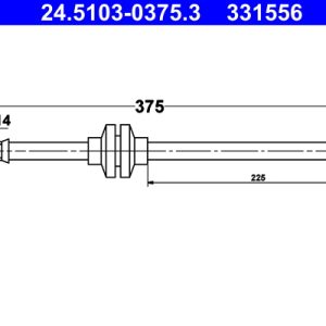 Furtun frana OPEL MOVANO B caroserie (X62) 2.3 CDTI FWD (FV) diesel 101 cai ATE 24.5103-0375.3