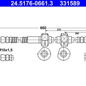 Furtun frana OPEL CASCADA (W13) 2.0 CDTI (67) diesel 194 cai ATE 24.5176-0661.3