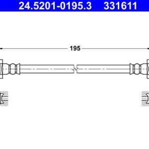 Furtun frana OPEL KARL (C16) 1.0 benzina 75 cai ATE 24.5201-0195.3