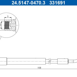Furtun frana OPEL MOKKA / MOKKA X (J13) 1.4 4x4 (_76) benzina 140 cai ATE 24.5147-0470.3