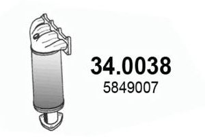 Catalizator OPEL COMBO Tour 1.6 CNG Benzina/Gaz metan (GNC) 97 cai ASSO 34.0038