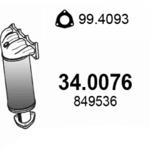 Catalizator OPEL COMBO Autoutilitara/limuzina spatioasa 1.4 16V benzina 90 cai ASSO 34.0076