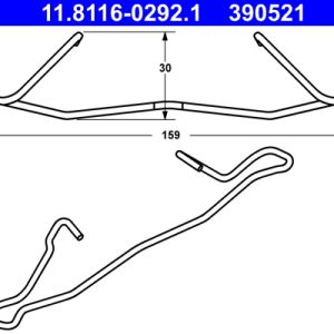Arc etrier frana OPEL COMBO Autoutilitara/limuzina spatioasa 1.7 DTI 16V diesel 75 cai ATE 11.8116-0292.1