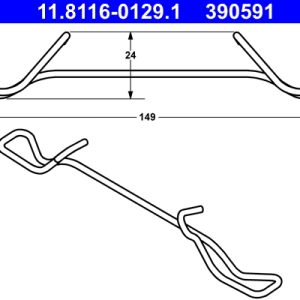 Arc etrier frana OPEL COMBO Autoutilitara/limuzina spatioasa (71_) 1.2 benzina 45 cai ATE 11.8116-0129.1