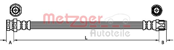 Furtun frana OPEL MOVANO A caroserie (X70) 2.5 DTI (FD) diesel 115 cai METZGER 4110213