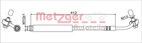 Furtun frana OPEL MOKKA / MOKKA X (J13) 1.4 (_76) benzina 140 cai METZGER 4111348