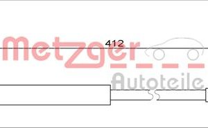 Furtun frana OPEL MOKKA / MOKKA X (J13) 1.4 LPG (_76) Benzina/Autogaz (GPL) 140 cai METZGER 4111356