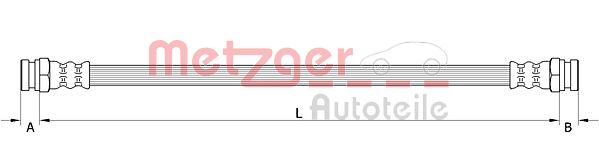 Furtun frana OPEL ADAM (M13) 1.2 benzina 69 cai METZGER 4111618