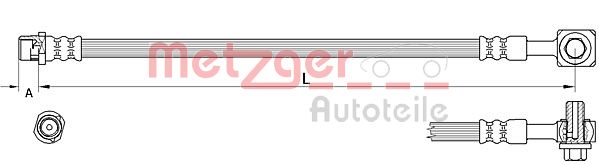 Furtun frana OPEL MOKKA / MOKKA X (J13) 1.7 CDTI (_76) diesel 131 cai METZGER 4111625